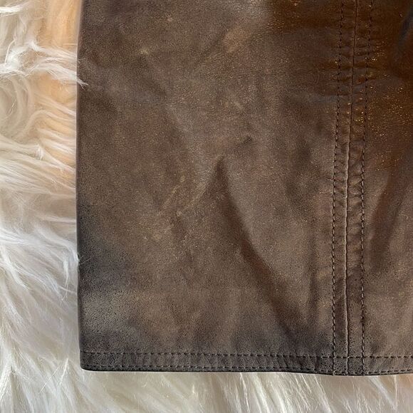 Free People Get in the Groove Dark Gray Faux Suede Mini Skirt | SZ 2 - Picture 15 of 15